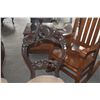 Image 2 : VICTORIAN ERA BALLON BACK CHAIRS W/CARVED GRAPE MOTIF W/CABRIOLE LEGS (PAIR)