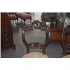 Image 4 : VICTORIAN ERA BALLON BACK CHAIRS W/CARVED GRAPE MOTIF W/CABRIOLE LEGS (PAIR)