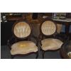 Image 1 : VINTAGE VICTORIAN UPHOLSTERED PARLOR CHAIRS (PAIR)