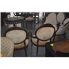 Image 4 : VINTAGE VICTORIAN UPHOLSTERED PARLOR CHAIRS (PAIR)