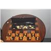 Image 7 : CHESS/CHECKERS TABLE (BOX W/CHESS & CHECKER SET) (29 1/2" X 20")