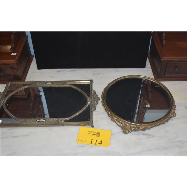 MIRRORED VANITY TRAYS (2 PCS)