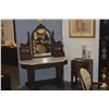 Image 1 : VICTORIAN MARBLE TOP DRESSING TABLE W/MIRROR & DRAWERS