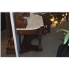 Image 5 : VICTORIAN MARBLE TOP DRESSING TABLE W/MIRROR & DRAWERS