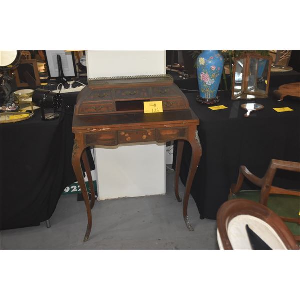 ANTIQUE FRENCH LADIES DESK, CA. 1886, VERNICE MARTIN FURN.