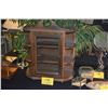 Image 1 : VINTAGE WOODEN CURIO CABINET W/GLASS DOOR & SHELVES