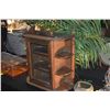 Image 2 : VINTAGE WOODEN CURIO CABINET W/GLASS DOOR & SHELVES