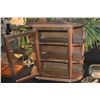 Image 3 : VINTAGE WOODEN CURIO CABINET W/GLASS DOOR & SHELVES