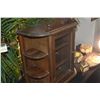 Image 4 : VINTAGE WOODEN CURIO CABINET W/GLASS DOOR & SHELVES