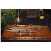 Image 4 : KOA 16" HAWAIIAN OUTRIGGER CANOE BY FRANCIS PIMMEL IN SHOWCASE; SIGNED