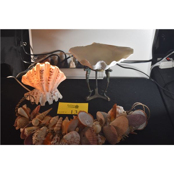 SHELL COLLECTION: LAMP, STRAND & SHELL CASSOLETTE (3 PCS)