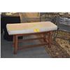 Image 1 : UPHOLSTERED WOODEN BENCHES (MATCHES LOT 92) (2 PCS)