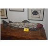 Image 1 : CARVED WOOD FISH SCULPTURE (39 1/2")