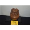Image 1 : JAPANESE CARVED WOODEN DARUMA (7 1/4") (DOES NOT INCLUDE STAND)