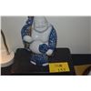 Image 1 : PORCELAIN BLUE & WHITE JAPANESE HOTEI STATUE (11 1/2") (DOES NOT INCLUDE STAND)