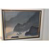 Image 2 : FRAMED ORIGINAL SILK PAINTING; SIGNED DAVID LEE