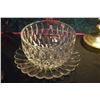 Image 2 : CRYSTAL BOWL W/PLATTER & LACQUER NUT DISHES (12 PCS)