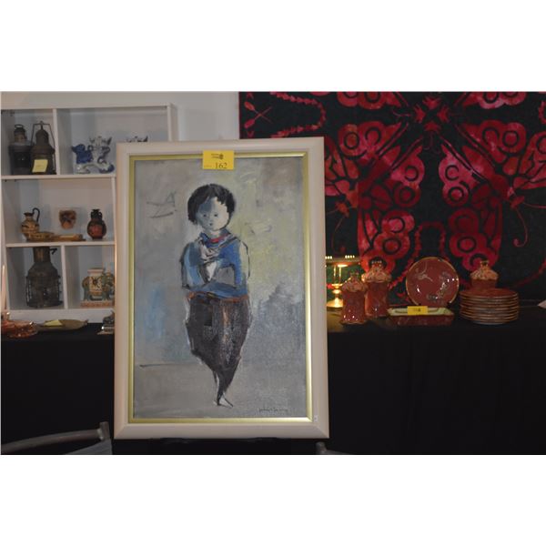 FRAMED ORIGINAL PAINTING ON CANVAS; JOHN YOUNG (29 1/4" X 41 1/2")