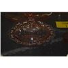 Image 4 : COLLECTION OF HEISEY FLAMINGO PINK GLASS COMPOTE, COVERED DISH, CANDY DISH, PLATE & SERVING TRAY (6 