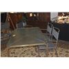 Image 6 : KIPP STEWART BRONZE & GLASS OUTDOOR DINING TABLE (60" X 36" X 27")