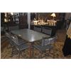 Image 7 : KIPP STEWART BRONZE & GLASS OUTDOOR DINING TABLE (60" X 36" X 27")
