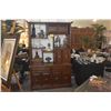 Image 1 : DISPLAY HUTCH W/DOOR & DRAWERS (2 SECTIONS) (76" X 49" X 18")