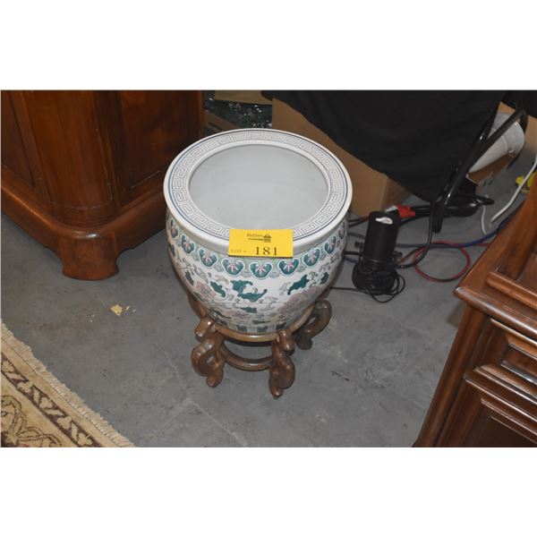 CHINESE PORCELAIN PLANTER W/STAND (DOES NOT INCLUDE PLANT)