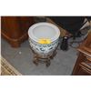 Image 1 : CHINESE PORCELAIN PLANTER W/STAND (DOES NOT INCLUDE PLANT)
