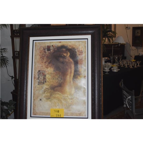 FRAMED COLOR SERIOLITHOGRAPH ON WOVE PAPER, TITLED "GRACE V"; SIGNED & NUMBERED IN GOLD INK 184/650 