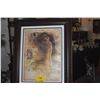Image 1 : FRAMED COLOR SERIOLITHOGRAPH ON WOVE PAPER, TITLED "GRACE V"; SIGNED & NUMBERED IN GOLD INK 184/650 