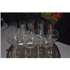 Image 2 : STEMMED WINE GLASSES & IRIDESCENT CHAMPAGNE FLUTES (11 PCS) (DOES NOT INCLUDE TRAY)