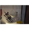 Image 1 : BRASS ROCKING HORSES & GLASS VASES (4 PCS)