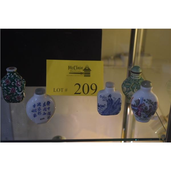 COLLECTION OF CHINESE SNUFF BOTTLES (6 PCS)
