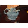 Image 4 : VINTAGE CHINESE CELADON PORCELAIN WINE POT SHAPED LIKE GOD OF LONGEVITY (SHOU XING) W/STAND