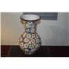 Image 6 : VIETNAMESE ENAMEL CERAMIC CLOISONNE VASE & CHINESE PORCELAIN VASE W/FLORAL DESIGN (REPAIRED) (2 PCS)
