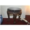Image 3 : CHINESE VINTAGE CARVED WOOD STOOL/STAND (12" x 13")