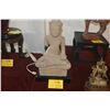 Image 1 : KILMER STYLE STONE SCULPTURE OF A DIVINITY, POSSIBLY A BODHISATTVA OR A CROWNED BUDDHA (17")