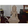 Image 2 : KILMER STYLE STONE SCULPTURE OF A DIVINITY, POSSIBLY A BODHISATTVA OR A CROWNED BUDDHA (17")