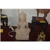 Image 7 : KILMER STYLE STONE SCULPTURE OF A DIVINITY, POSSIBLY A BODHISATTVA OR A CROWNED BUDDHA (17")