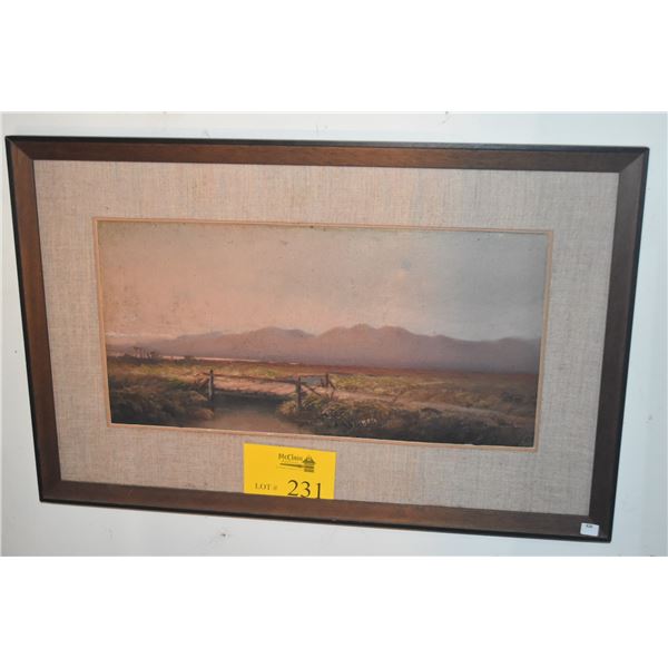 FRAMED OIL PAINTING ON ART BOARD, UNSIGNED (26 1/2" X 17")