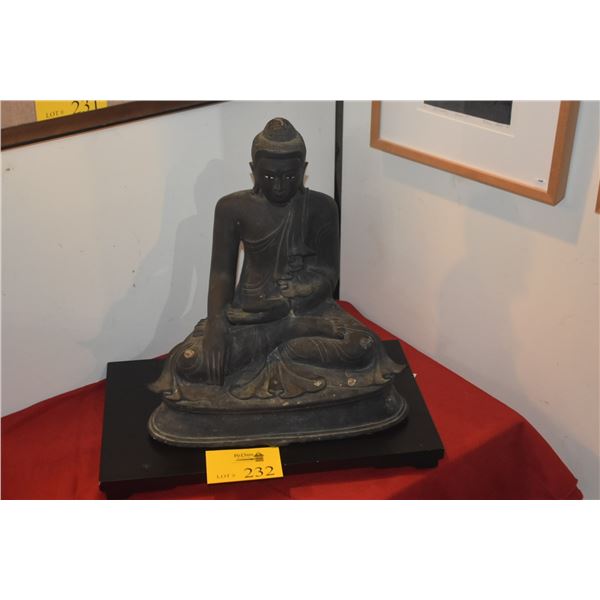 BRONZE STATUE OF SEATED BUDDHA (17 1/2") (DOES NOT INCLUDE STAND)