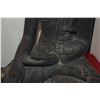 Image 5 : BRONZE STATUE OF SEATED BUDDHA (17 1/2") (DOES NOT INCLUDE STAND)