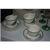 Image 2 : MIXED LOT: COPELAND SPODE CHRISTMAS TREE CHINA, VINTAGE LUMINARC EMERALD GREEN WINE GLASSES & GREEN 
