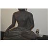 Image 4 : LARGE BRONZE SEATED BUDDHA (30" X 20" X 10")