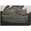 Image 5 : LARGE BRONZE SEATED BUDDHA (30" X 20" X 10")