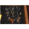 Image 2 : MIXED LOT: SILVER AMBER JEWELRY: EARRINGS, RING, NECKLACES & PENDANT (10 PCS)