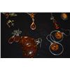 Image 4 : MIXED LOT: SILVER AMBER JEWELRY: EARRINGS, RING, NECKLACES & PENDANT (10 PCS)