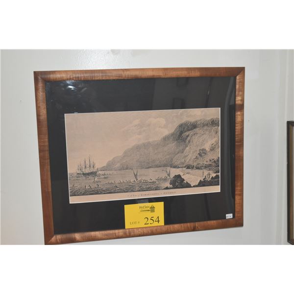 KOA FRAMED PRINT, A VIEW OF KARAKAKOOA IN OWYHEE