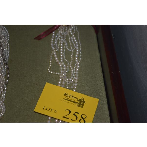 PEARL NECKLACES W/14K CLASPS & BRACELET (3 PCS)