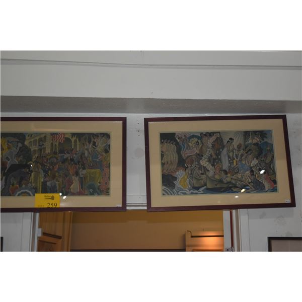 KOA FRAMED LITHOGRAPHS; EUGENE SAVAGE (2 PCS)